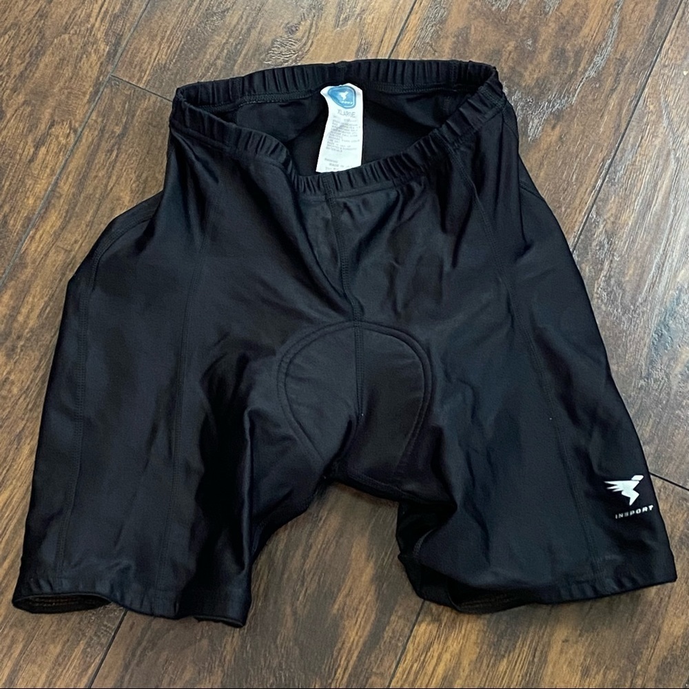 Insport black Padded bike shorts with elastic legs XL